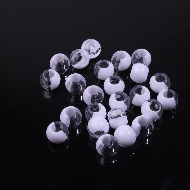 Two-Tone Gradient Plastic Large Hole Beads for Hair and Dreadlock Decoration