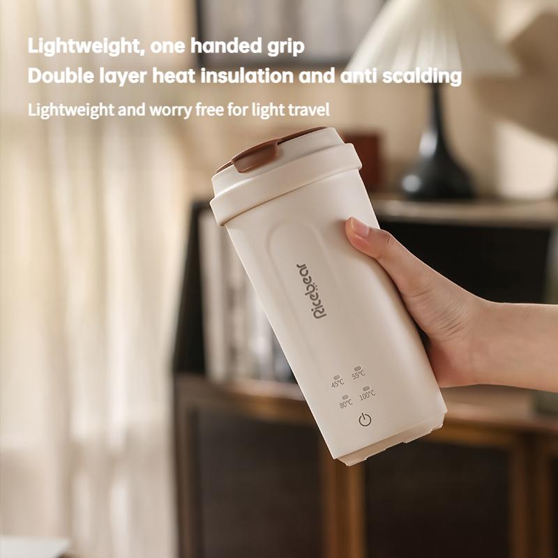 Mini smart kettle, digital display electric water cup, portable travel cup, insulated kettle electric water cup 450ml