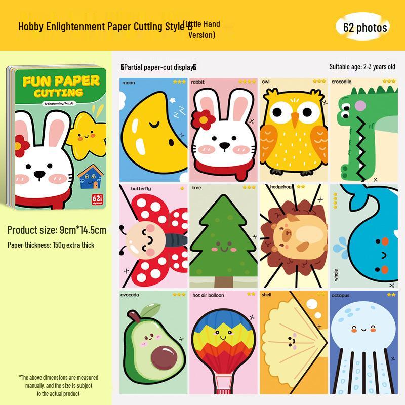Montessori Paper Cutting Fun Toy for Early Education, Ages 2-6