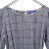 BLUE LABEL CRESTBRIDGE Sanyo Shokai Check Pattern 7 Minutes Sleeve One Piece Women Used