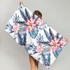Elegant Green White Floral Beach Towel Polyester Quick Dry Sand Free Swimming Bath Towel For Women Summer Pool Vacation Travel