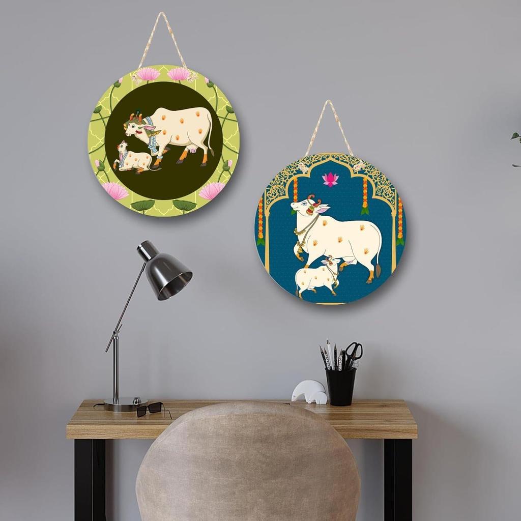 Wall Art MDF Wooden Set of 2 Hanging for Living Room | Bedroom | Home Decor | Office | Gift | Quotes Items House Decoration, Decorative Hanging Items