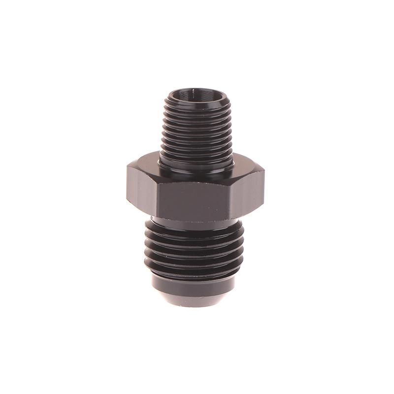 Hliníkový rovný An6 An8 s 1/8" NPT gauge portem, adaptér s vnějším závitem a rozšířenou spojkou, tvarovka An