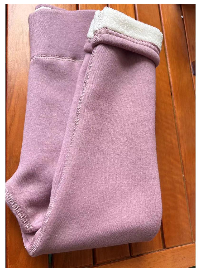 

Дівочі легінси з мериносової вовни з флісовою підкладкою з високою посадкою - Теплі бавовняні штани в корейському стилі для осені/зими. 150 cm