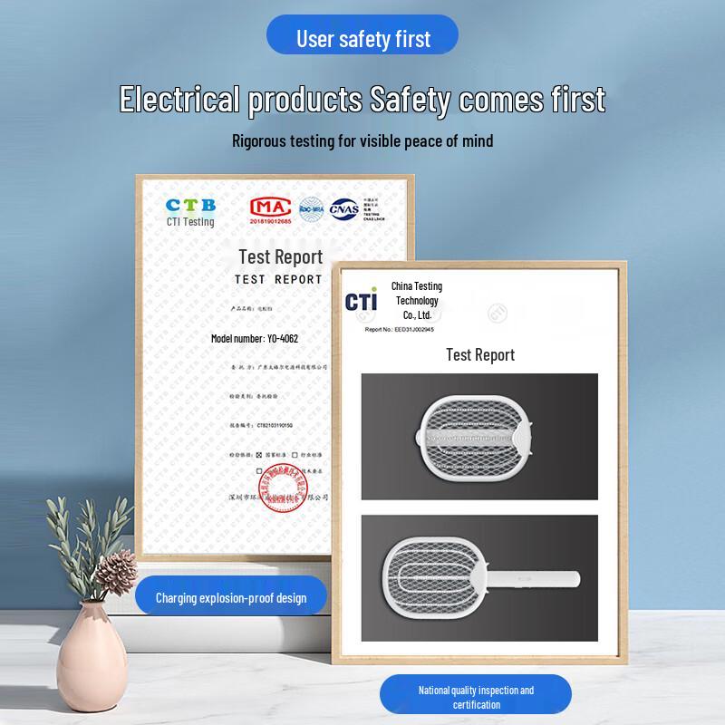 YAGE Foldable Rechargeable Electric Mosquito Swatter with UV Trap