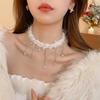 New Year's Crystal Fringed Plush Necklace Autumn and Winter Choker Sweet Neck Chain Niche High-end Versatile Jewelry
