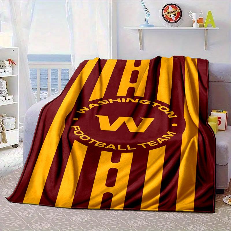 Redskins Football Club Design Portable Blanket/Soft Blanket Bedding Blanket Suitable for Travel Camping Living Rooms Offices Sofas Fan Gifts