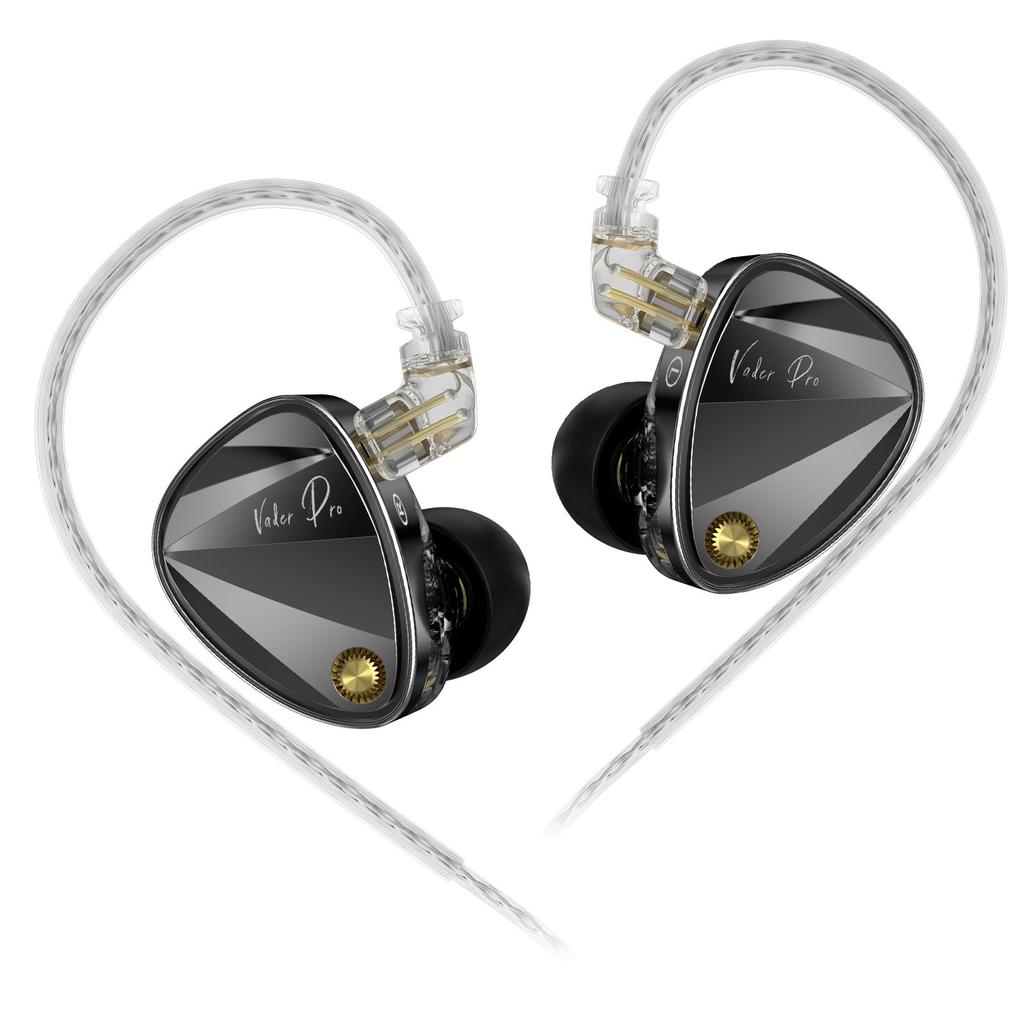 Linsoul KZ Vader Pro Hybrid Earphones with Three Dynamic Drivers Per Side, Professional Built-in Filters, Two Professionally Tuned Sound Profiles,