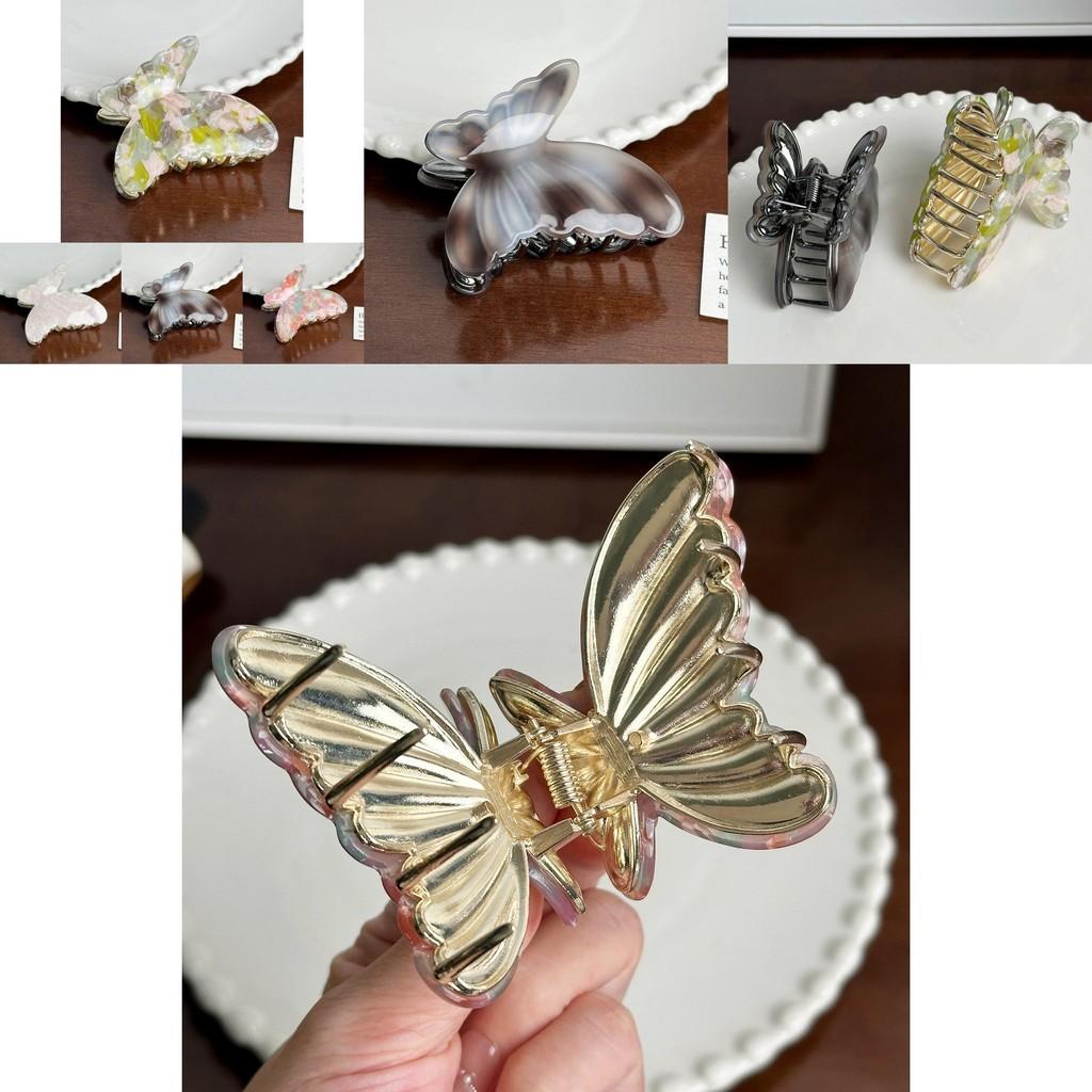 Trendy Acetate Hair Clip With Butterfly Design For Women Perfect For Casual And Work Styles
