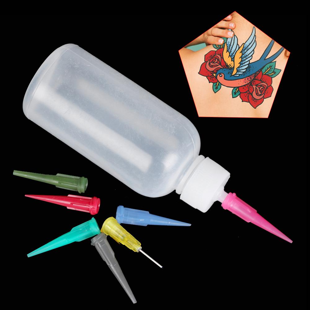 5 Stück Würze Handwerk Plastik Tattoo Düsen Malerei Quetschflaschen Marmelade