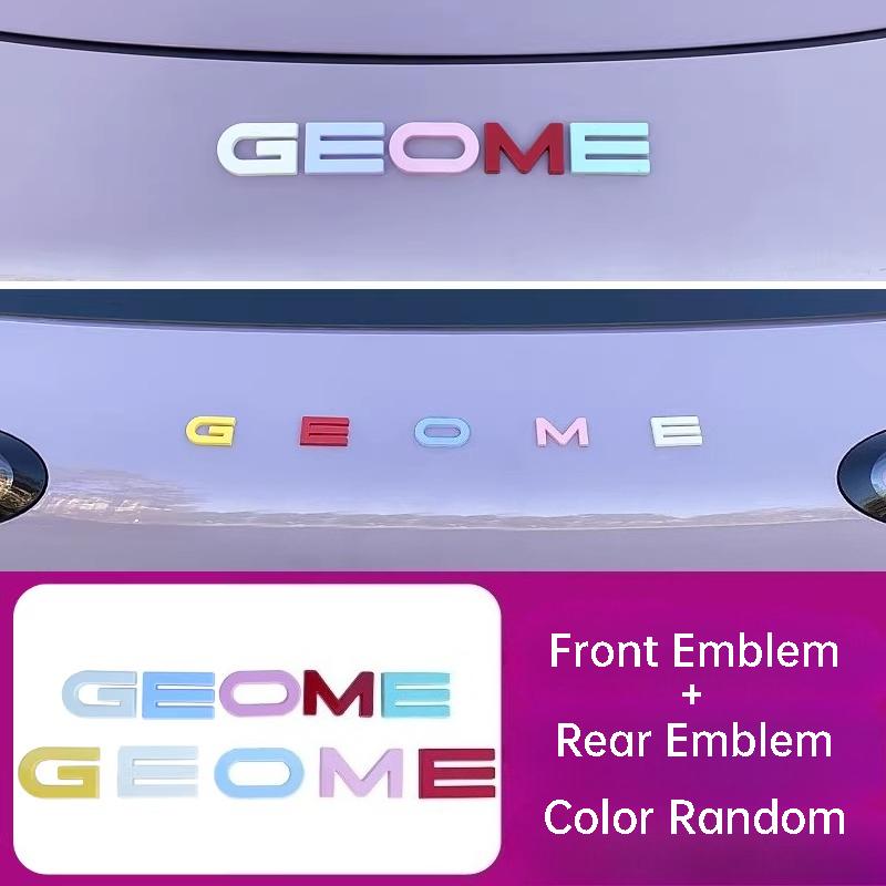 For Geely Xingyuan EX2 eMAS 5 Front Rear Emblem Letter Sticker Blackened Hood Trunk Badges Auto Decoration Accessories