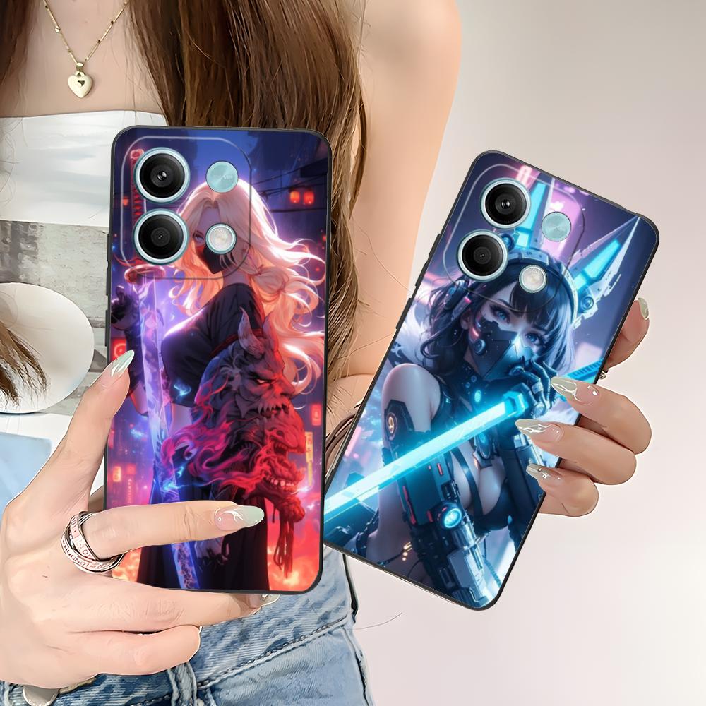 Anime Girl Mobile Phone Case for POCO M7 M6 M5 M4 M3 X7 X6 X5 X4 X3 Pro GT 5G Colorful Printing Cover Cover Smartphone