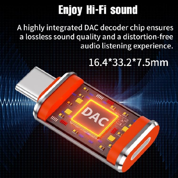 Portable  To Type C Adapter Enables Double Purpose Charging And Audios For Travel Users Support Call Video Mic