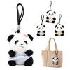 Doll Pendant Mini Size Portable Keychain Pendant Soft Velvet Fabric Panda Design Doll