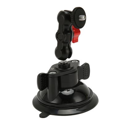 Suporte de câmera de carro com ventosa potente Suporte de câmera de ação Suporte de câmera de carro com esfera dupla articulada