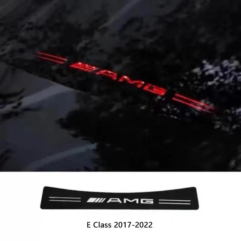 Car Sticker 1pcs PVC Car Logo Brake Light Projection Board Sticker Emblem Accessories For Mercedes benz AMG A C E Class W204 W20
