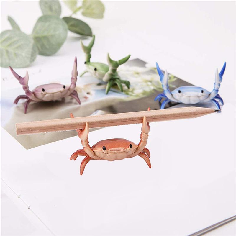 Easy To Hold Useful Weightlifting Crab Pen Holder Bright Color Crab Pen Holder Simulation For Students Super Cute New