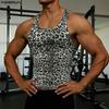 INCERUN Men Sleeveless Print Casual Fitted Tank Tops Sport Gym Basic Vest