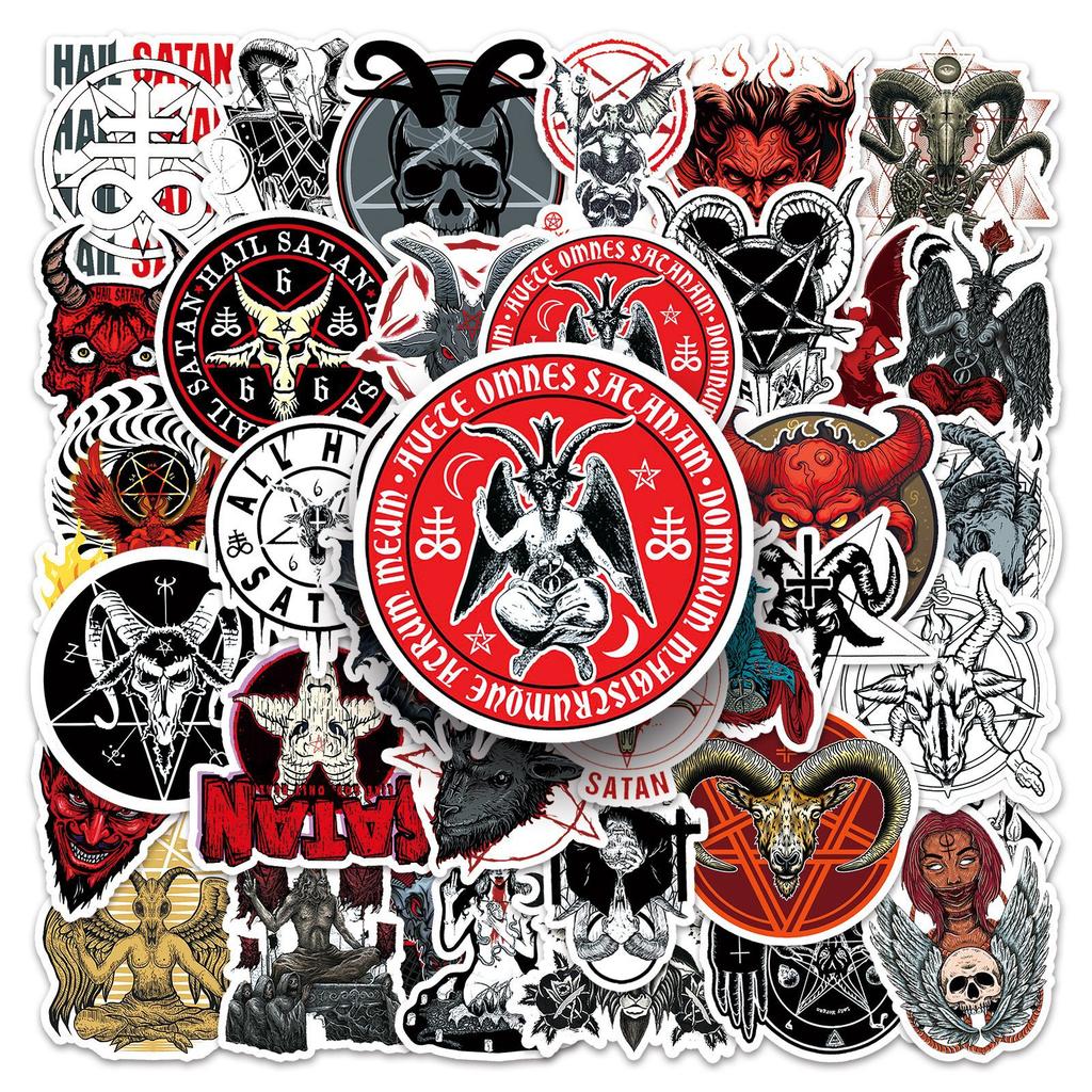 50 Pictures of Individual Dark Gothic Decorative Water Cup Suitcase Computer Skateboard Stickers