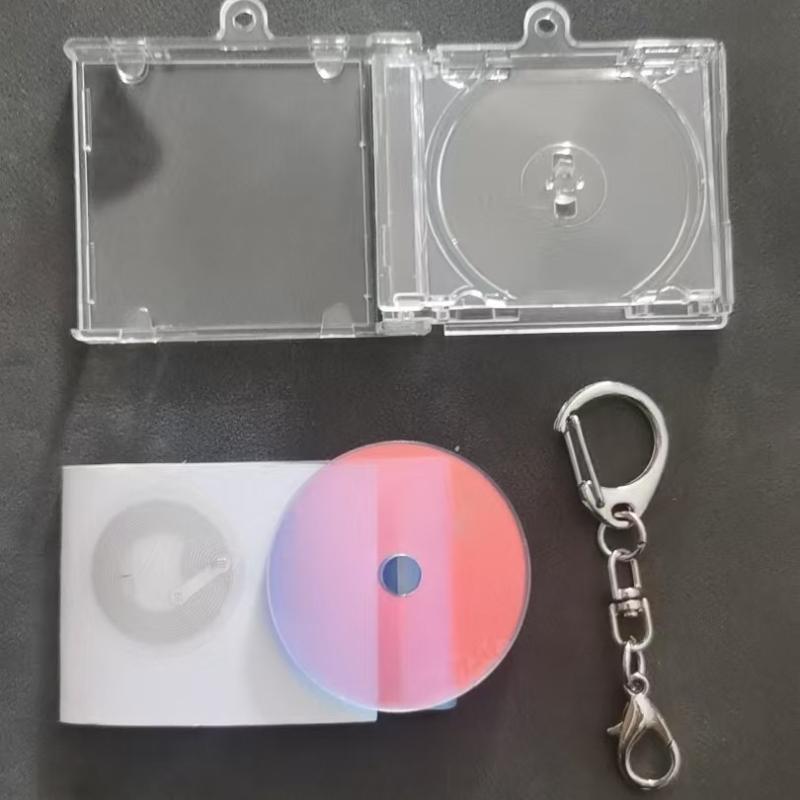 NFC DIY Leeres Album Schlüsselanhänger Mini CD-Disc Hülle Gedenkanhänger Für Rucksack Dekoration