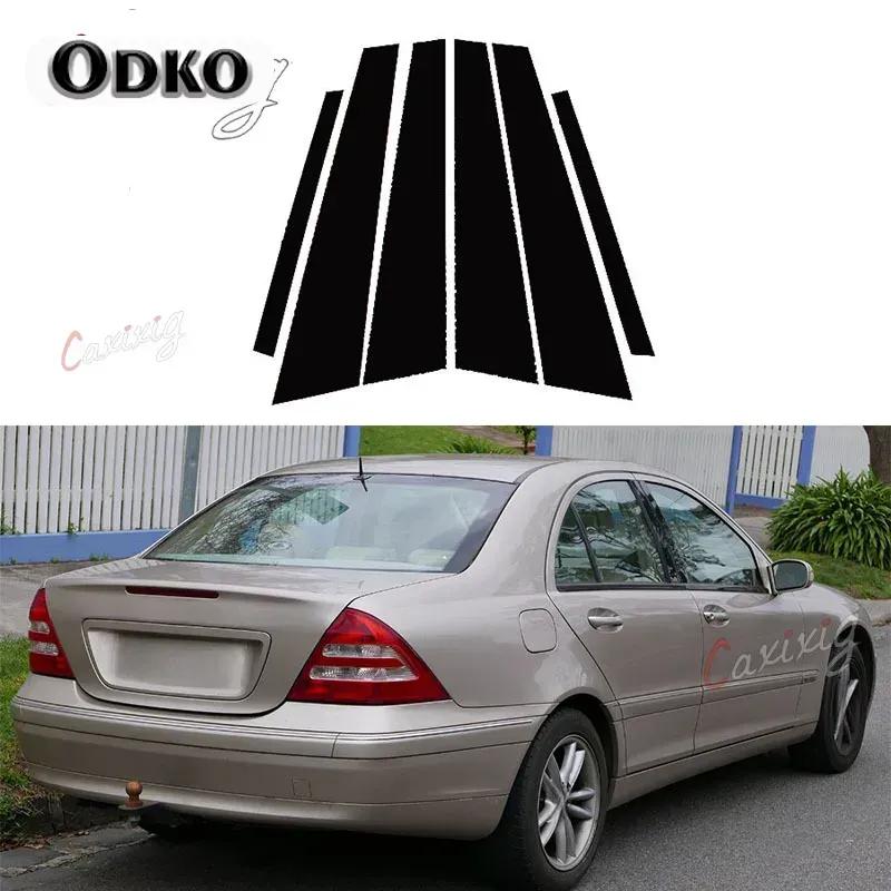 Fit For Mercedes-Benz C-Class W203 2001-2004 2005 2006 2007 Door Window Pillar Posts Trim Cover Decal Sticker For Short Axis