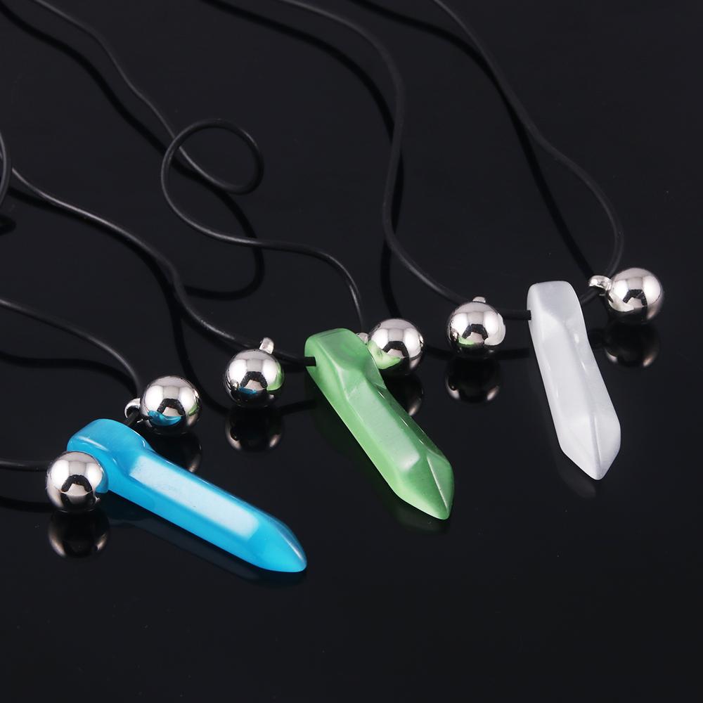 Anime Ninja Necklace Cosplay Props Tsunade Gemstone Natural Jade Pendant Talisman Necklace For Women Men Jewelry Charm Gifts