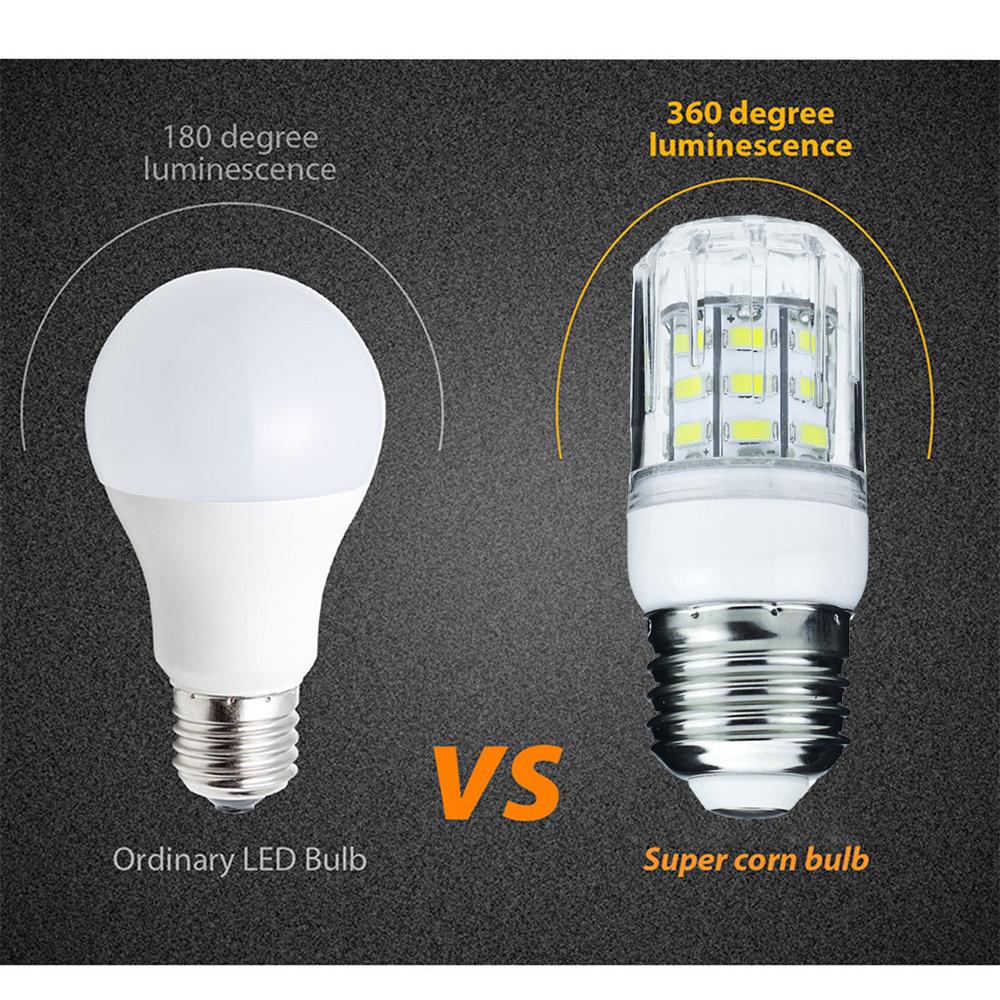 DC 12V 24V E27 G9 GU10 LED Corn Light Bulbs E26 E12 E14 B22 Spotlights 7W 27LEDs Home Bright Table Desk Lamps Indoor Lighting