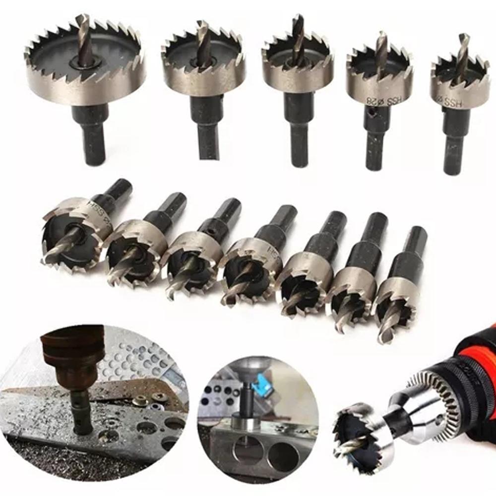 13pcs 16-53mm Size Range Hole Saw Set Titanium Plated High Speed Steel Drill Bi For Metal