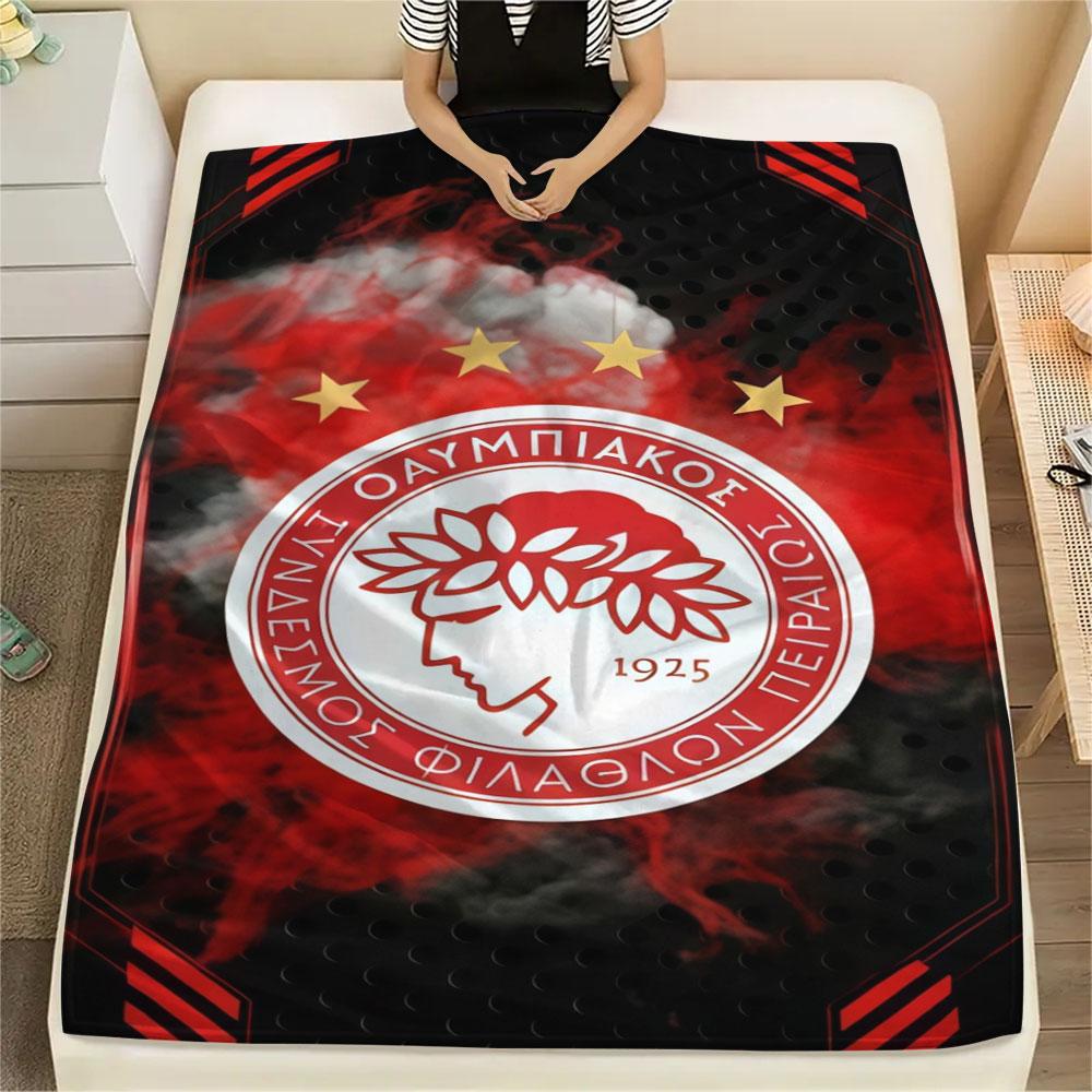 Olympiacos FlAannel Blanket, High quality Comfortable for All Seasons, Home Decor, Warmth and Comfort