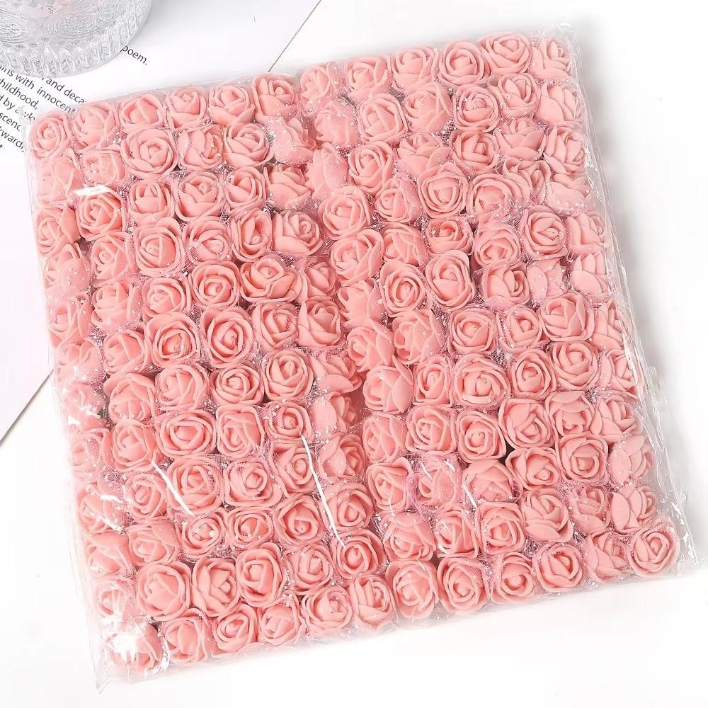 

144Pcs Multicolor Foam Fake Flowers DIY Artificial Flower Craft for Valentine S Thanksgiving Day темно-розовый