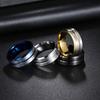 Anello da Uomo in Acciaio Titanio Multicolore Resistente allo Sbiadimento - Misura Standard USA
