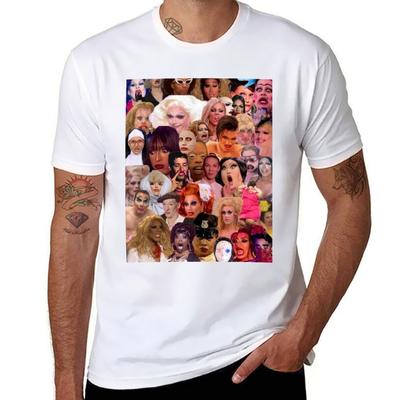 Ikonische Drag Queens Collage T-Shirt T Shirt Personalisierte Anime T-Shirts Oversize T-Shirt