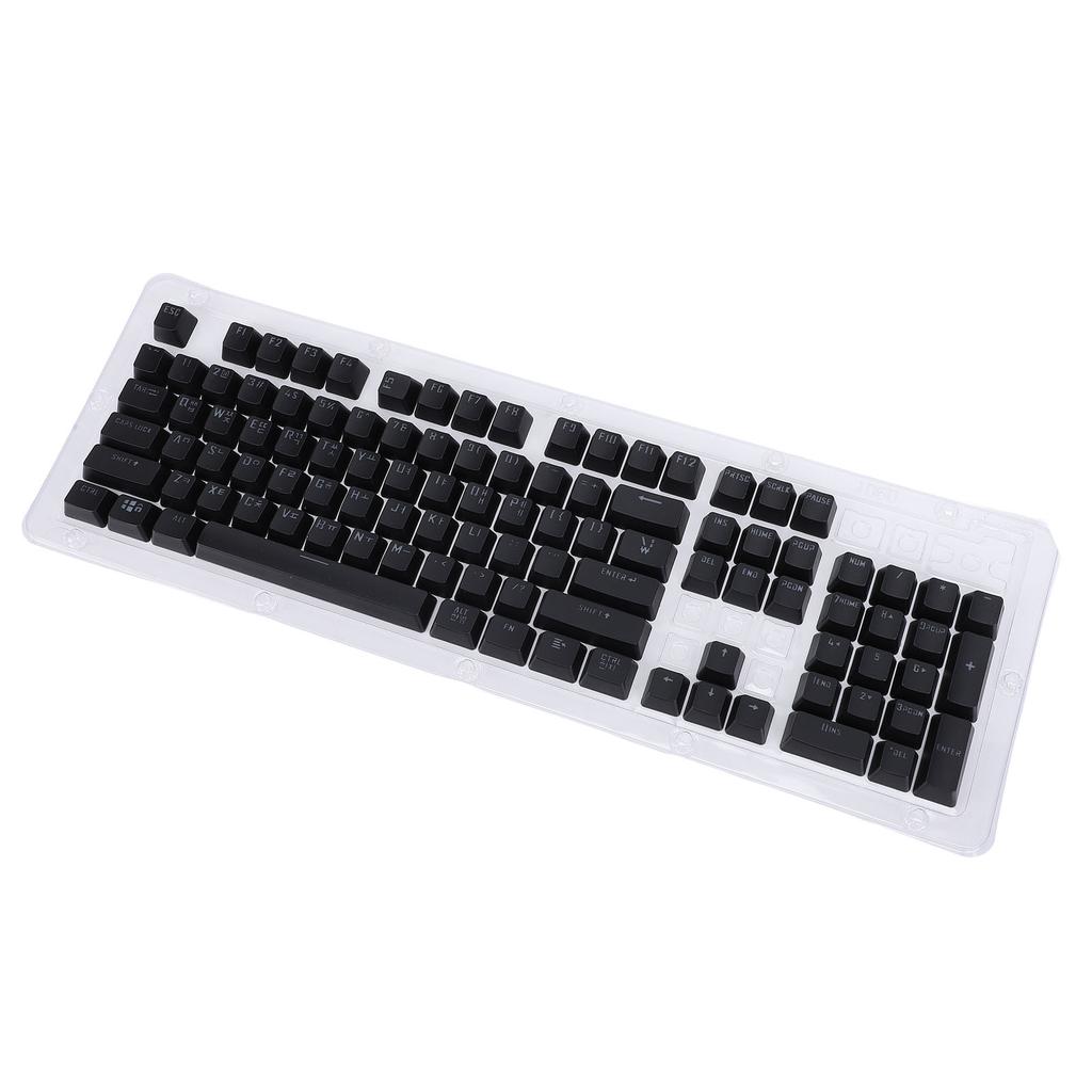 104PCS Keycaps Set ABS Korean Keyboard Keycaps Replacement for 61 64 68 84 87 96 98 100 104 Mechanical Keyboards Black