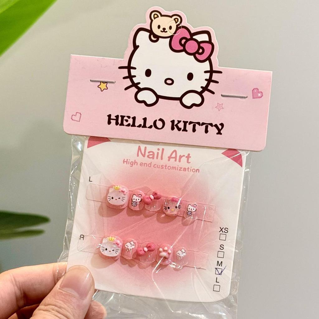 Sanrio Cute Kawaii Cartoon Nail Tips for Kids: My Melody, Hello Kitty, Kuromi