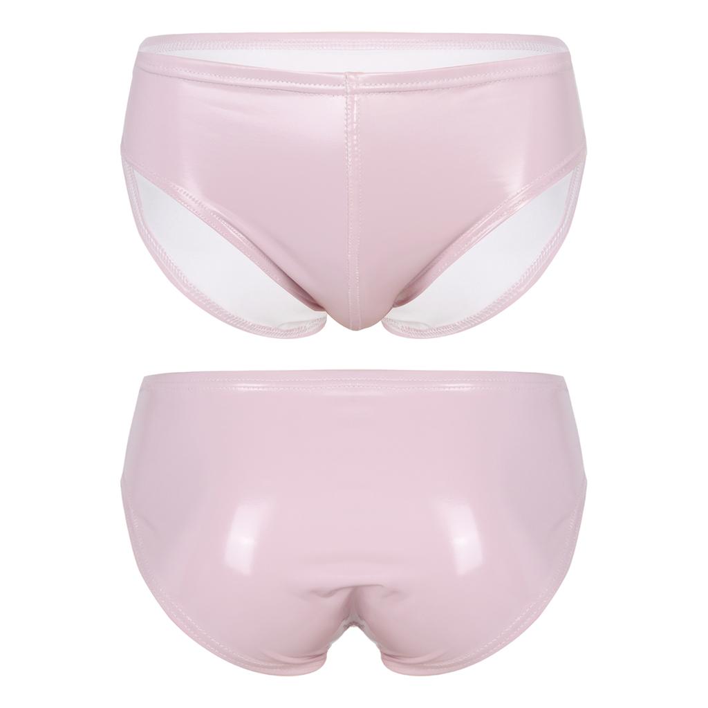 Mens Wet Look Patent Leather Briefs Underwear Male Underpants Club Pole Dancing Costume