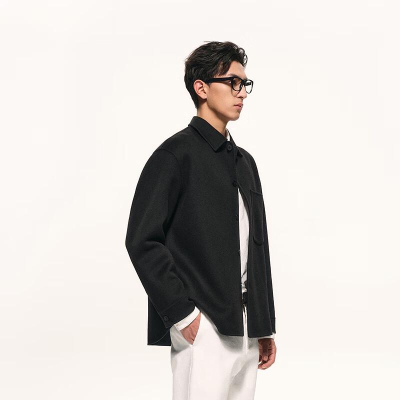 CROQUIS Men's 2025 Autumn H-shaped Loose Lapel Wool Blend Jacket