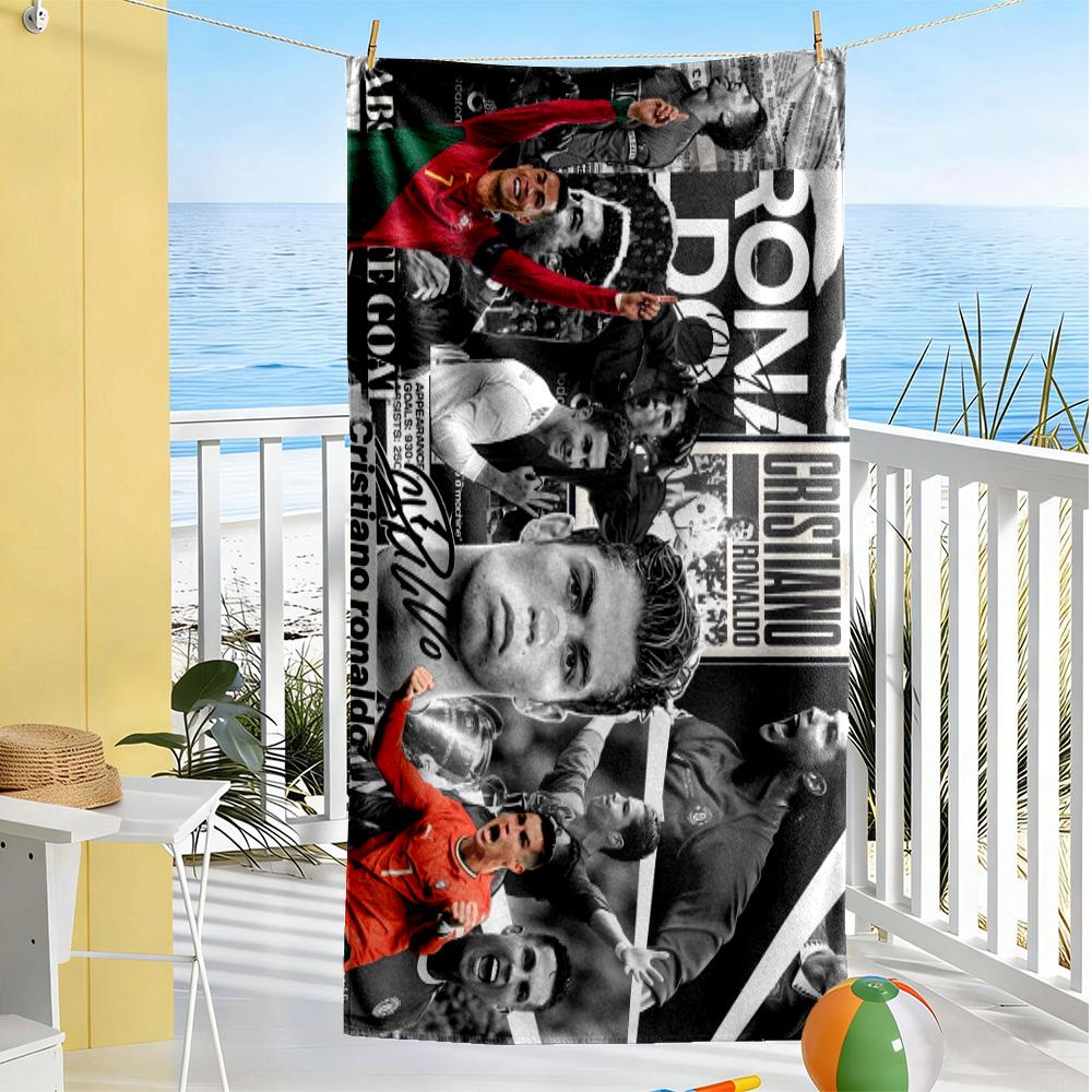 Ronaldo's Rainy Night Beach Towel High Absorbency & Quick-Dry Comfortable Lightweight