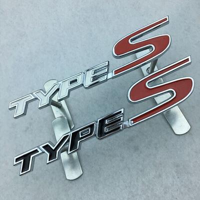 1Pc 3D Metal Grille Type-S Emblem Nameplate Logo Car Front Premium Badge Chrome