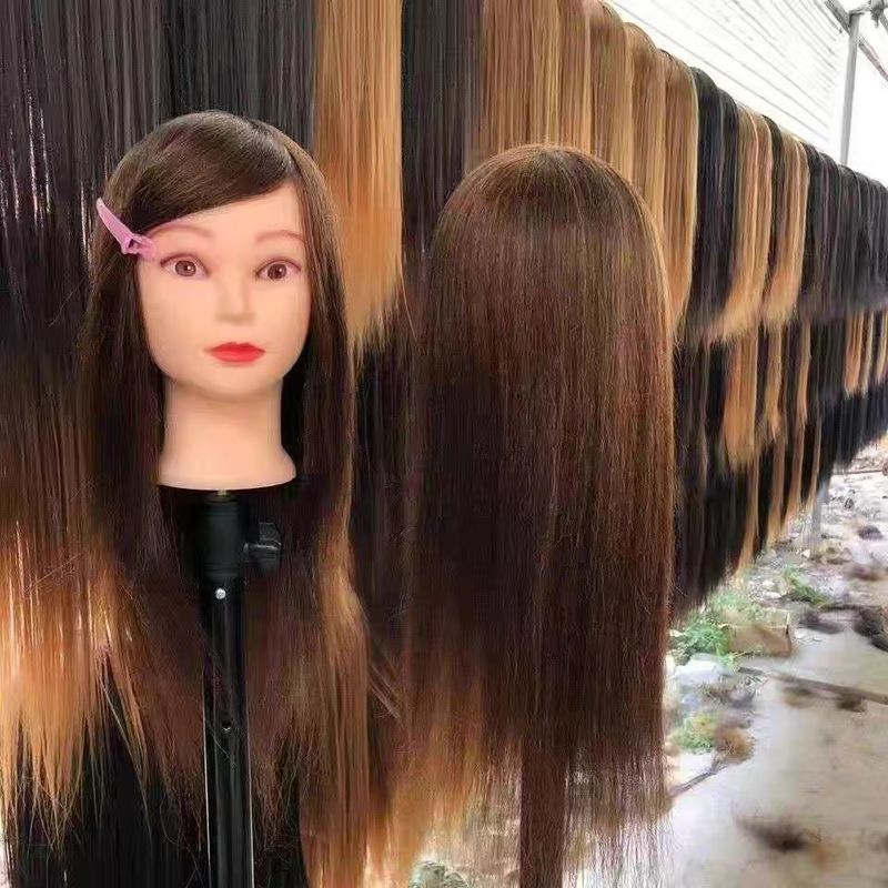 

Манекен-голова для париков, Манекен-голова для парикмахерского искусства, Манекен-голова, Модельная голова, Практика плетения волос, Прически, Макияж, Стайлинг, Макет парика, Глажка и завивка Brown straight silk + small bracket