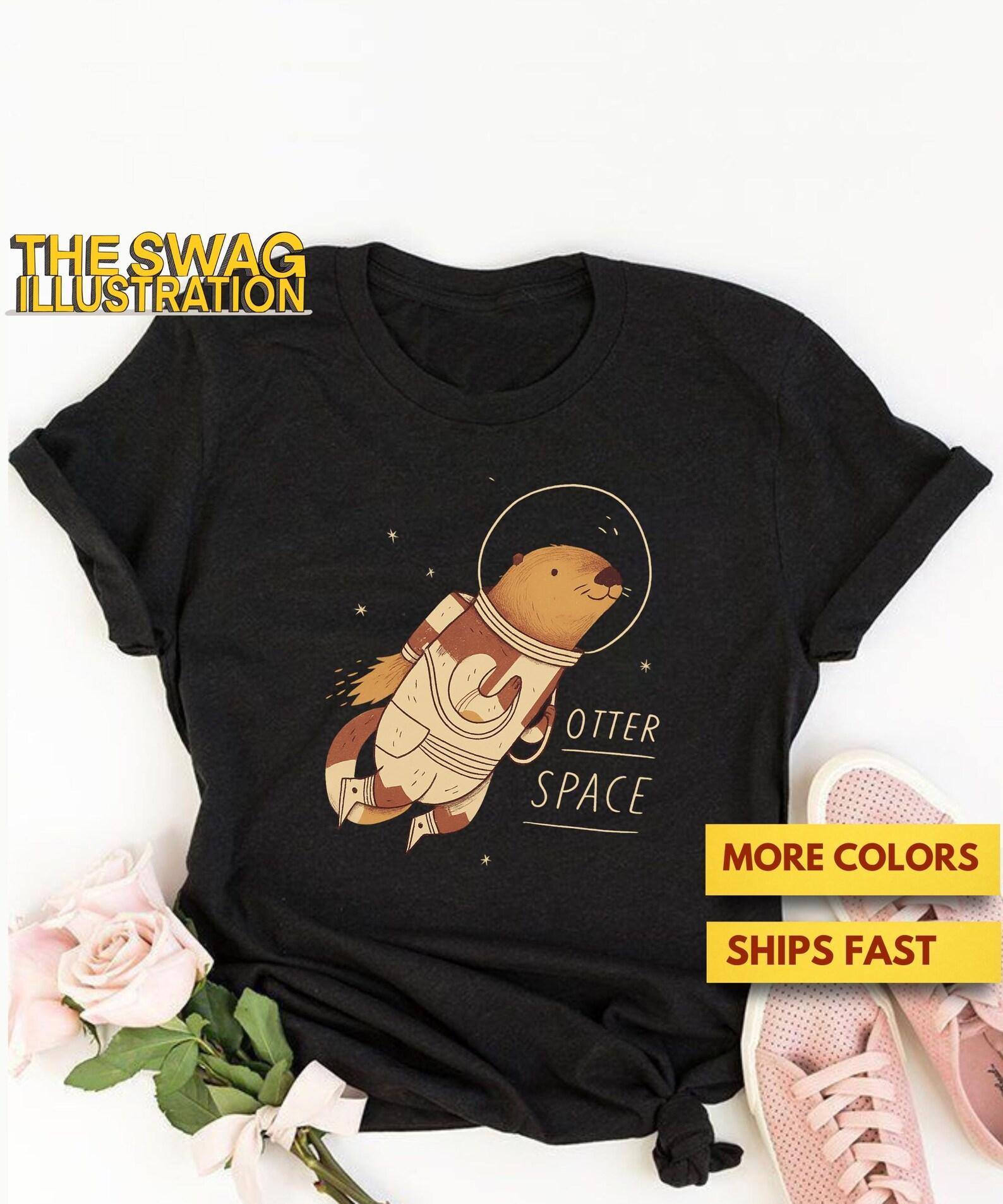 Otter Space Shirt, A Space Otter In Otter Space!, Cute Otter Pun, Space Pun Shirt, Punny GifT shirt, Ultra Soft Premium Tee 4XL