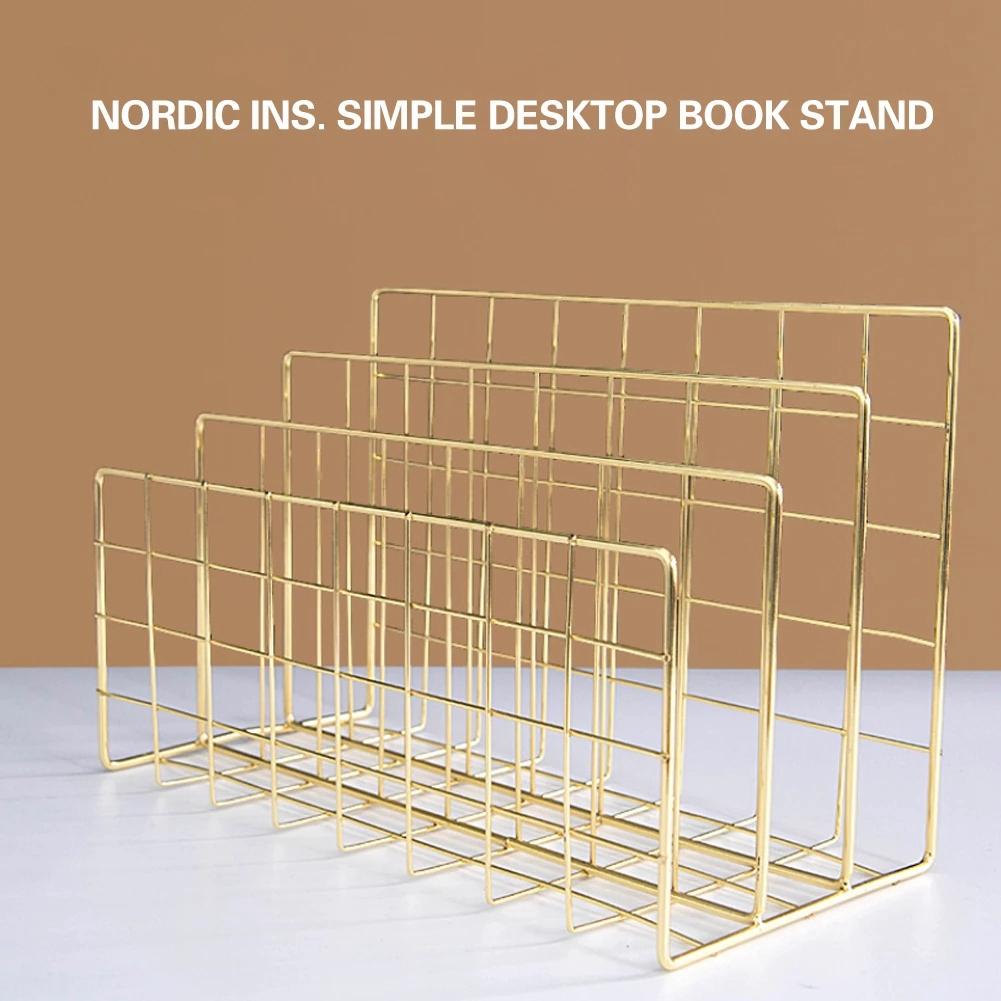 Good-Metal Mesh Desk Organizer Desktop Letter Sorter Mail Tray File Organiser Office Home Bookends Book Holder