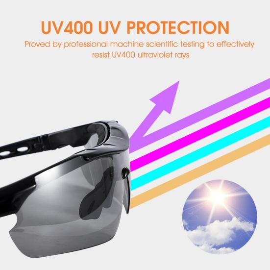 Cycling Glasses Windproof Anti-Ultraviolet Comfortable Photochromic Polarized MTB Bike Eyewear for Riding