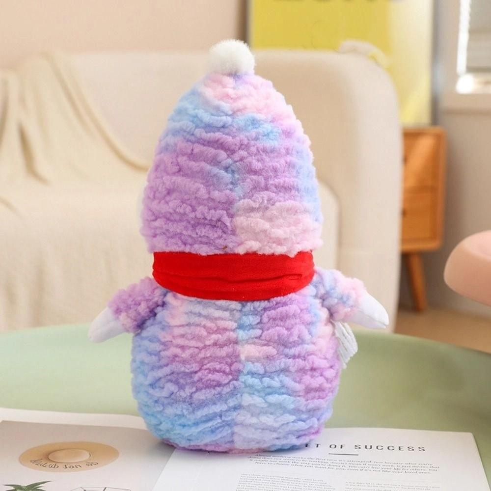 35cm Santa Claus Plush Toys Cartoon Snowman Stuffed Dolls Scarf Snowman Plush Toy  Home Decoration