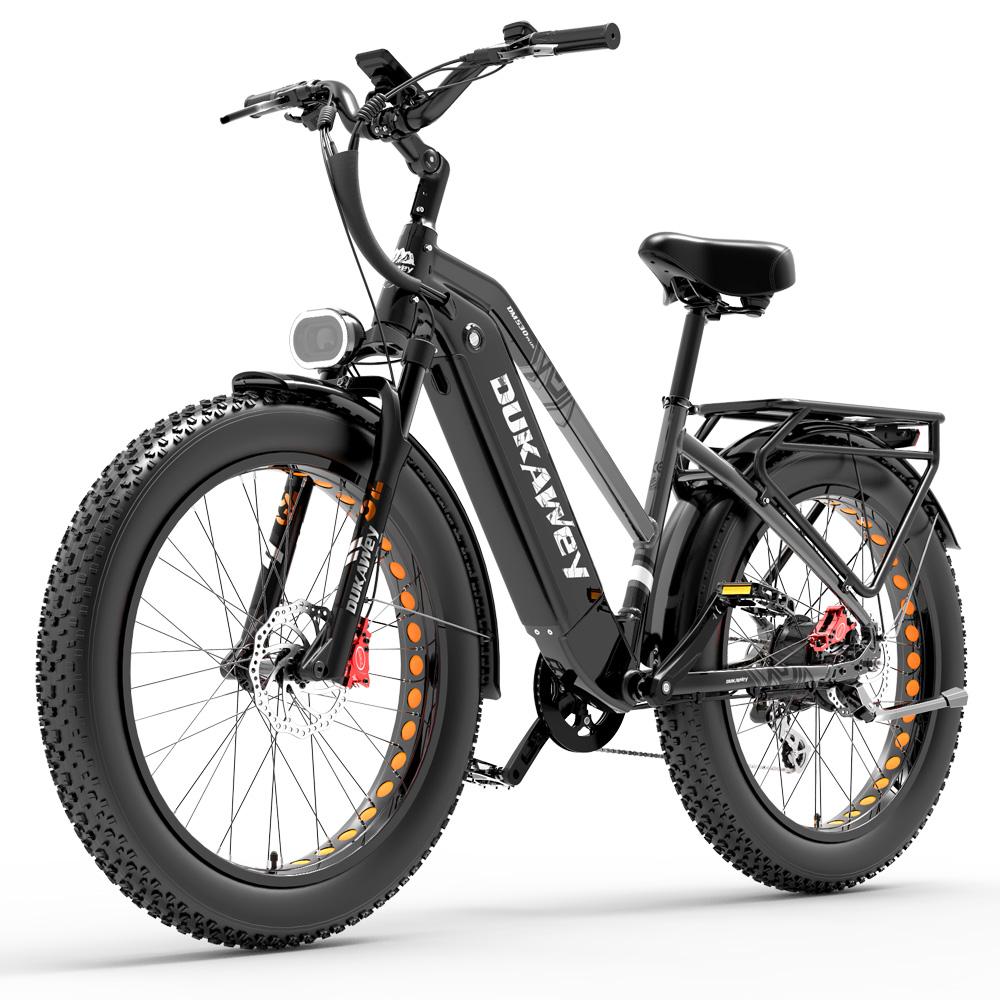 Elektrické kolo Terénní DuKawey DM530 26" Tlusté pneumatiky 1000W Elektrické kolo pro dospělé 52V 20AH Hydraulická brzda Max. zatížení 150 kg