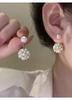 Cercei Perle Frantuzesti Elise - 705906 French Pearl Earrings, Elegant Vintage Design, 925 Silver Gold Plated, Women's Delicate Accessory