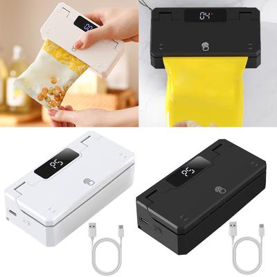 Multifuntional Chip Bag Sealer with Cutter Bag Resealer Heat Sealing Device ABS Texture Suitable for Home and Travel