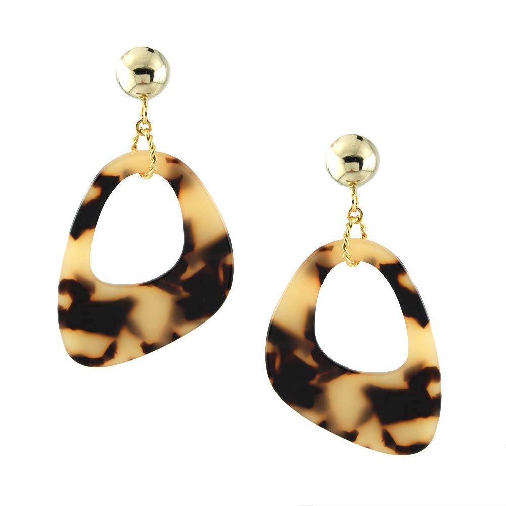 

Shop Made in Japan Acetate Acrylic Marble Leopard Earrings Hypoallergenic Simple Gold [Jewelry M] Screw-on Women s p0275-E