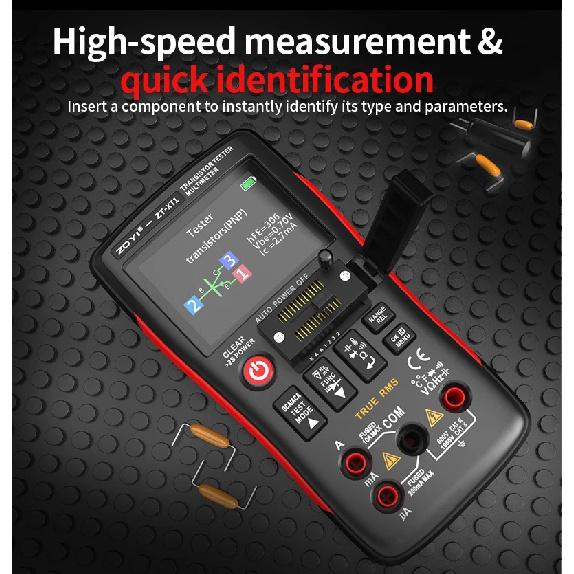 ZOYI XR1 2-in-1 Intelligent Transistor Tester Digital Multimeter Electronic Repair Tool for Tech Enthusiasts