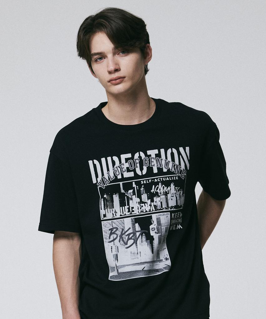 BUNKERBUSTER Direction City Short Sleeve Tee Black (Mp2Tu256-076)