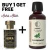 Peppermint Essential Oil 10ml for Aromatherapy & Home Fragrance get 1 Free 6 ml Attar – Aqua AQ, Dubai Oud, Aura, White Oud